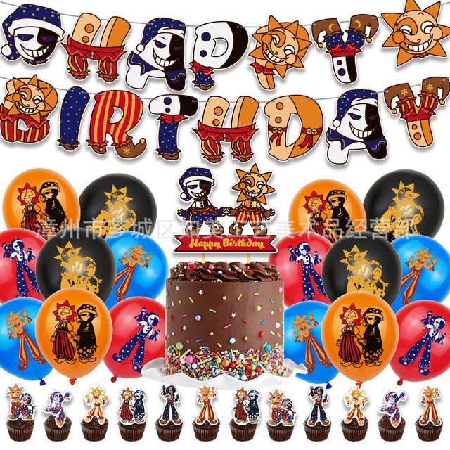 Fnaf Birthday Party Decor, Cake Toppers Balloons